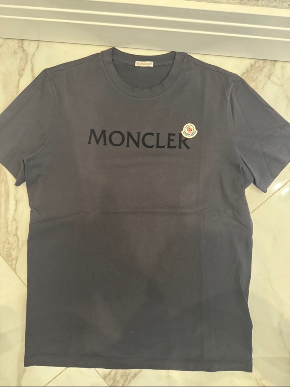 Moncler Men's black Logo Crewneck T-Shirt